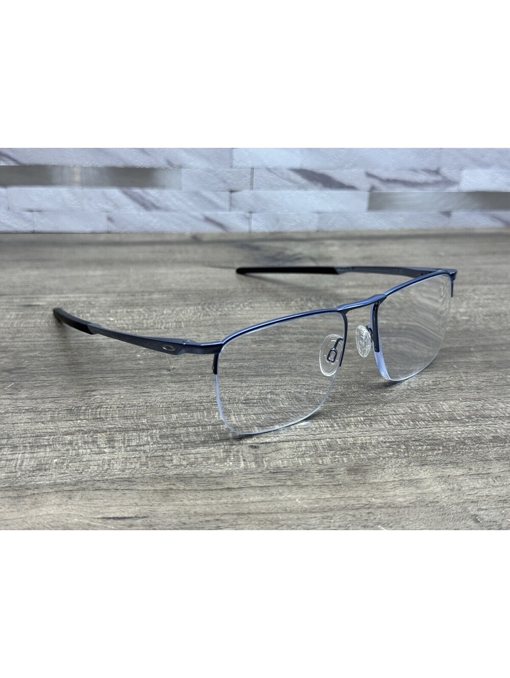 Oakley VOON OX3026-0355 Polished Stonewash Blue Half Rim Eyeglasses 55[]17-139